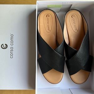 Brand New Corso Como size 10 black sandals
